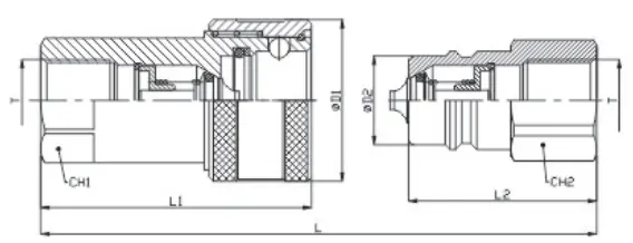 ZY-KZE coupling sectional drawing